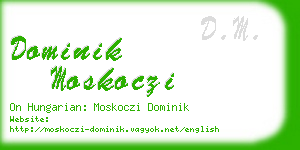 dominik moskoczi business card